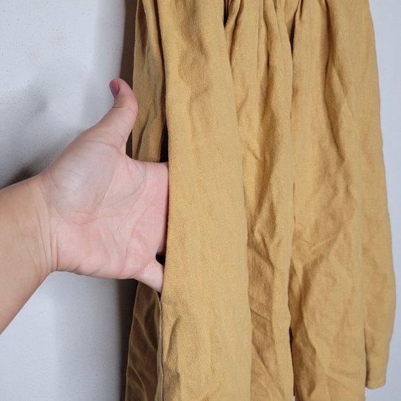 Show Me Your Mumu Small S Dark Yellow Short Sleeve Baby Doll Top‎ Women's - Picture 4 of 6